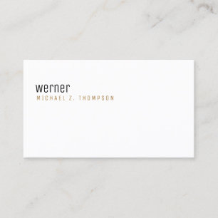 professional elegant simple white plain business card
