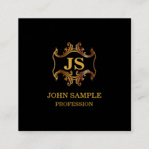 Professional Elegant Sophisticated Luxury Square Square Business Card