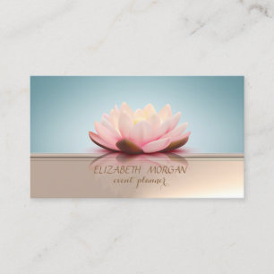 Professional Elegant  Stylish Chic Lotus Business Card