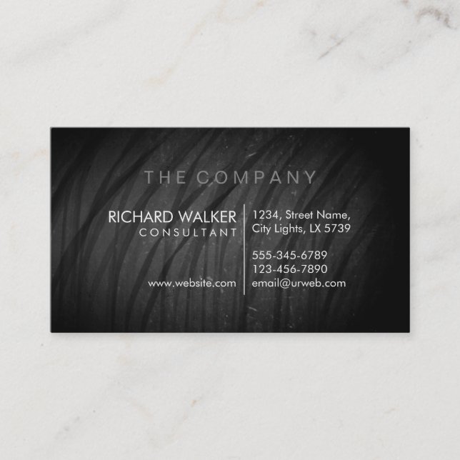 Professional Elegant Subtle Chalkboard Modern Business Card (Front)