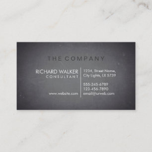 Professional Elegant Subtle Chalkboard Modern Business Card