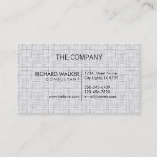Professional Elegant Subtle White Plain Modern Business Card