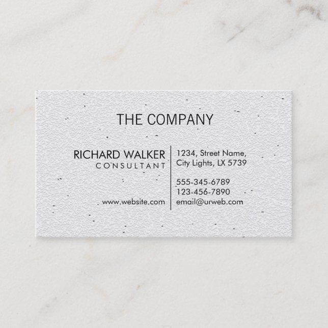 Professional Elegant Subtle White Plain Modern Business Card (Front)