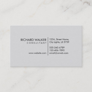 Professional Elegant Subtle White Plain Modern Business Card