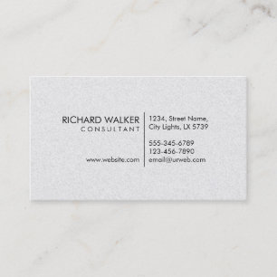 Professional Elegant Subtle White Plain Modern Business Card