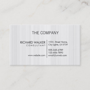 Professional Elegant Subtle White Plain Modern Business Card
