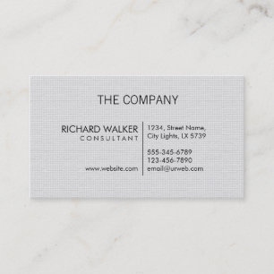 Professional Elegant Subtle White Plain Modern Business Card