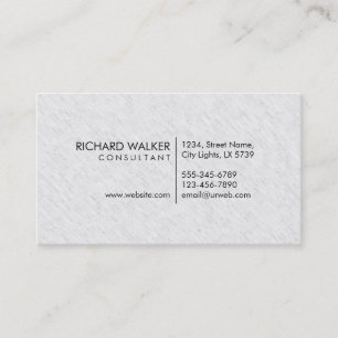 Professional Elegant Subtle White Plain Modern Business Card