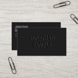 Professional Elegant Template Black & Anthracite Business Card