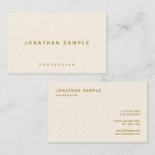 Professional Elegant Template Gold Text Luxurious Business Card