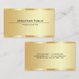 Professional Elegant Template Luxury Faux Gold Business Card