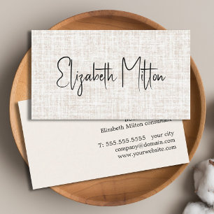 Professional Elegant Texture Beige Pastel  Business Card