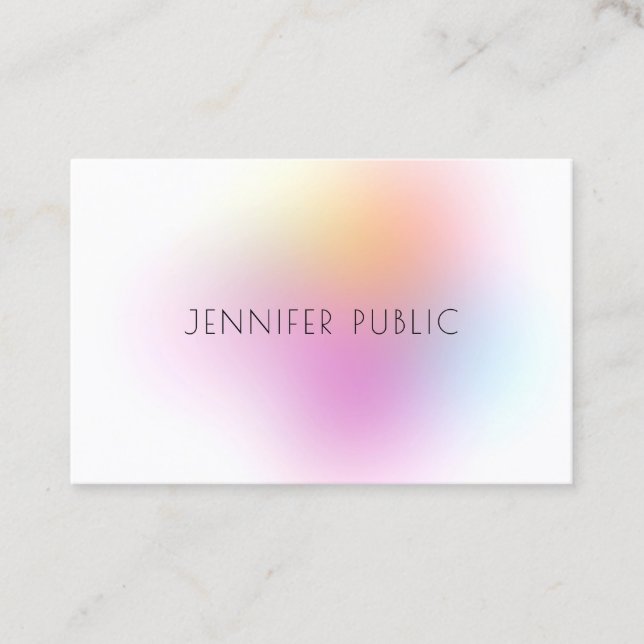 Professional Elegant Trendy Modern Colourful Desig Business Card (Front)