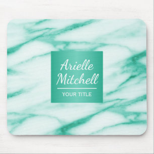 Professional Elegant Turquoise Alabaster Marble Mouse Pad