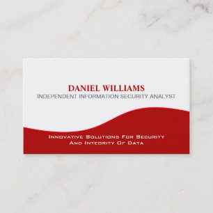 Professional Elegant Unique Security Analyst Business Card