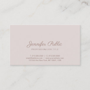 Professional Elegant Vintage Colour Sleek Plain Business Card