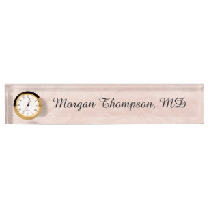 Professional Elegant Vintage Pink Nameplate