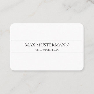 Professional Elegant White Business Card