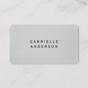 Professional Elegant White Leather Business Card