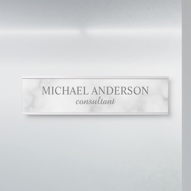 Professional Elegant White Marble Door Sign (Creator Uploaded)