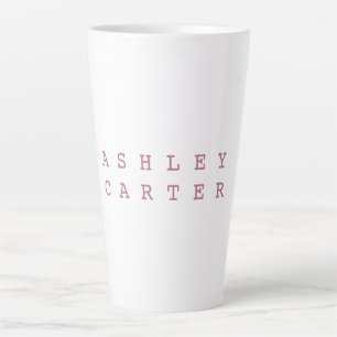 Professional elegant white plain minimalist modern latte mug