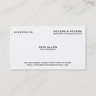 Professional elegant white sophisticated luxury business card