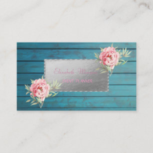 Professional Elegant Wood Texture ,Flowers Business Card