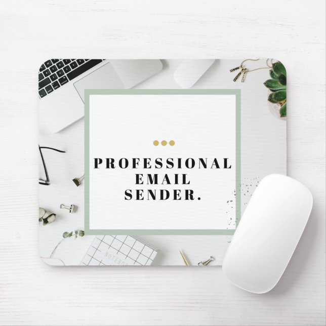 'Professional Email Sender.' Funny Coworker Gift Mouse Pad (With Mouse)