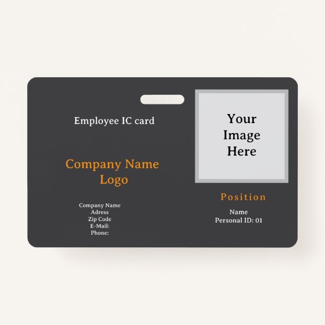 Professional employee ID - Modern ID Badge (Front)