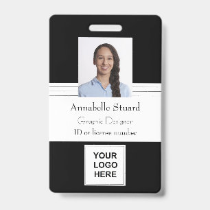 Professional Employee Modern Work Identification ID Badge