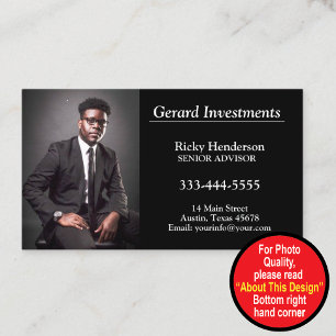 Professional Employee Photo Business Card