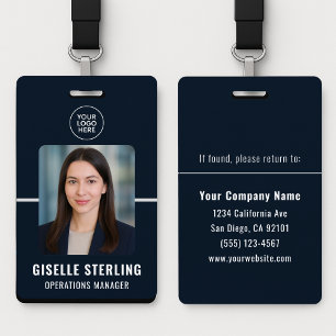 Professional Employee Photo ID Company Work  Badge