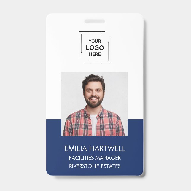 Professional Employee Photo Identity Design ID Badge (Front)