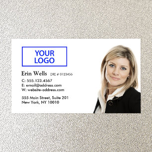 Professional Employee Social Media AddPhoto Logo Business Card