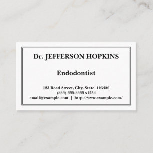 Professional Endodontist Business Card