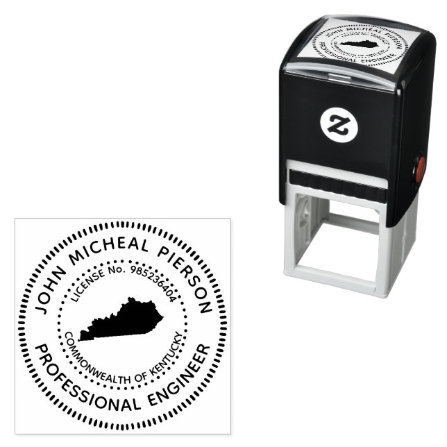 Professional Engineer Kentucky Self-inking Stamp (In Situ)