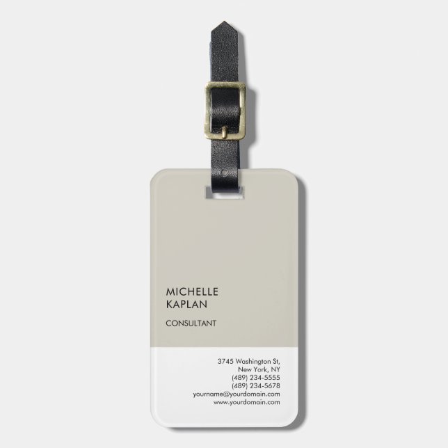 Professional Exclusive Special Unique Luggage Tag (Front Vertical)