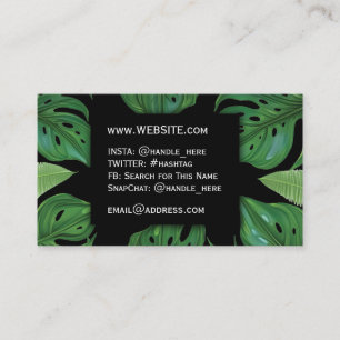 Professional Executive Plant Caretaker Florist  Business Card