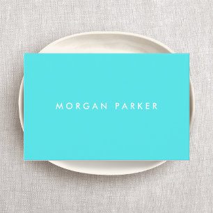 Professional Eye Catching Simple Modern Turquoise Business Card