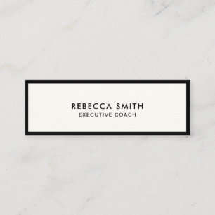 Professional Eyecatching Bold Ivory Social Media Mini Business Card