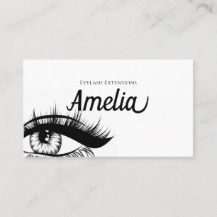 Professional Eyelash Extensions & Microblading Bus Business Card