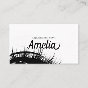 Professional Eyelash Extensions & Microblading Business Card