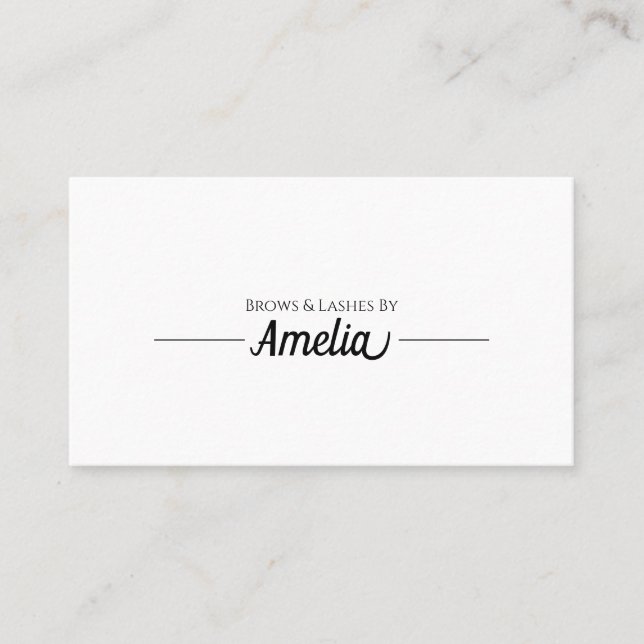 Professional Eyelash Extensions & Microblading Business Card (Front)