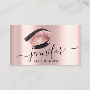 Professional Eyelash MUA Makeup Artist Brows Pinky Business Card