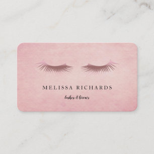 Professional Eyelashes Makeup Artist Black Busines Business Card