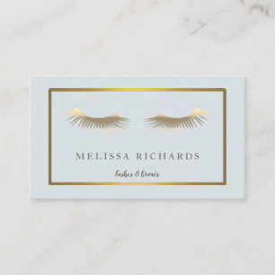 Professional Eyelashes Makeup Artist Black Business Card