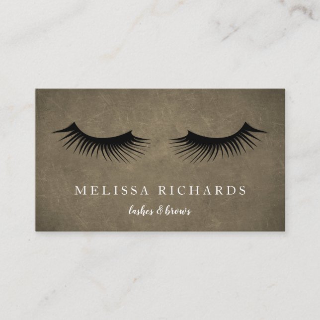 Professional Eyelashes Makeup Artist Business Card (Front)