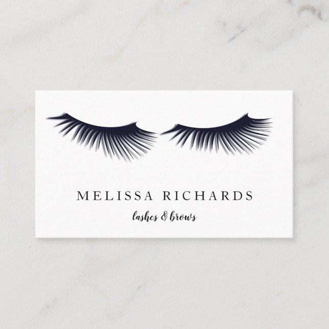 Professional Eyelashes Makeup Artist Business Card (Front)