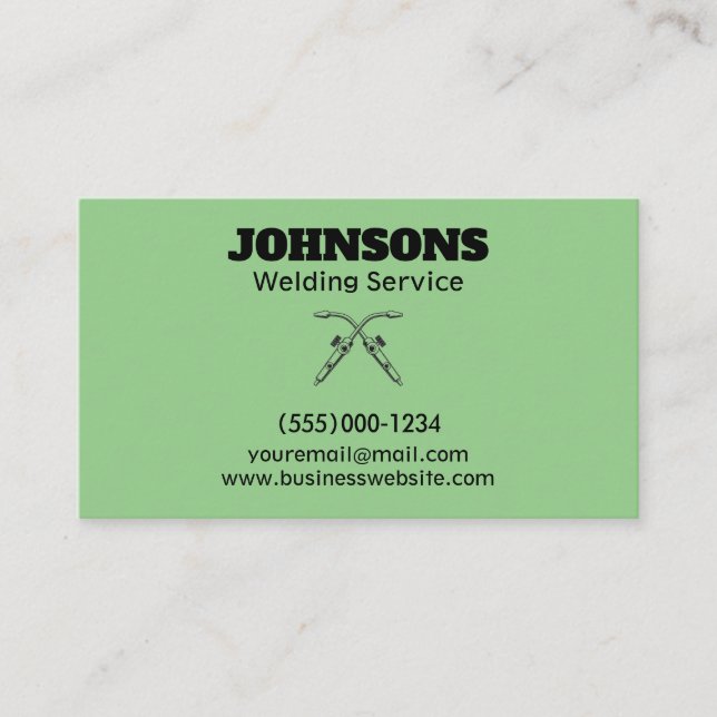 Professional Fabricator Welding Service Business Card (Front)