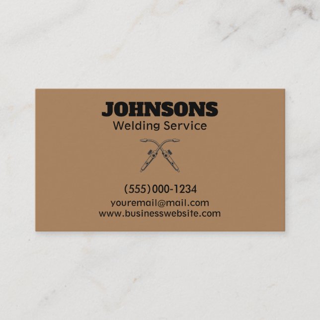 Professional Fabricator Welding Service Business Card (Front)